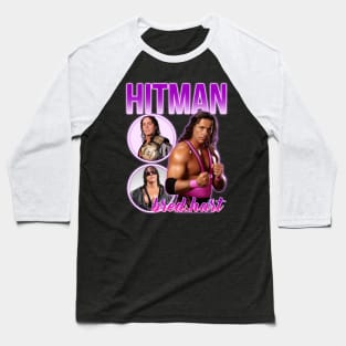 VINTAGE BOOTLEG HITMAN BRET HART 90S STYLE Baseball T-Shirt